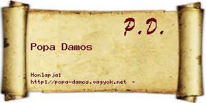 Popa Damos névjegykártya